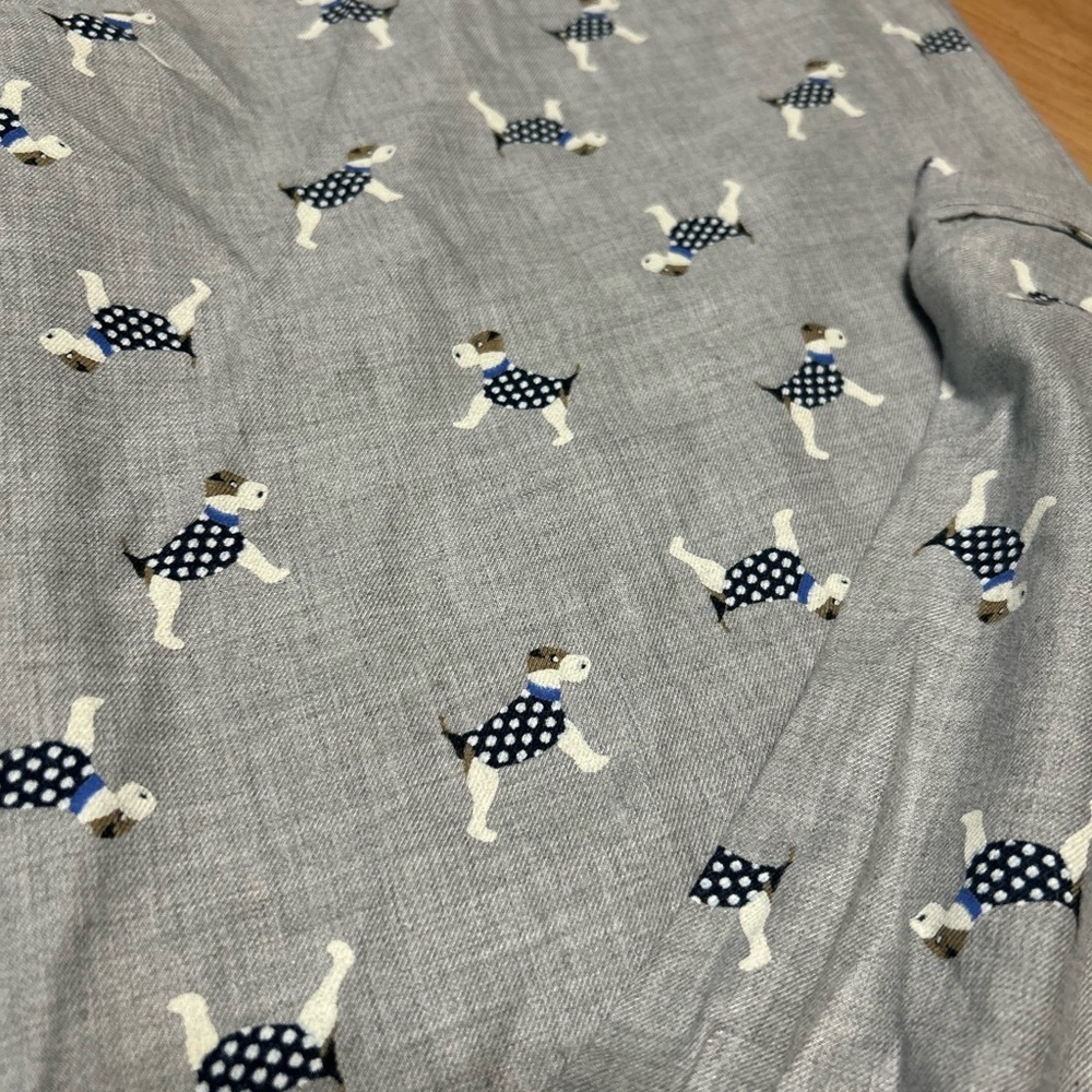 Talbots Gray Lounge Pants with Schnauzers dog Pattern size L - Picture 2 of 8